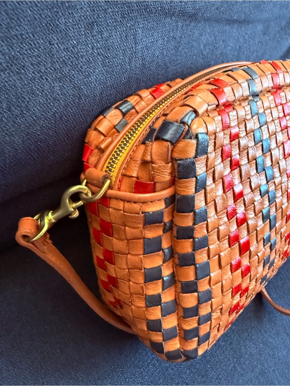 Clare V. Marisol Pinstripe Woven Checkered - Picture 10 of 13